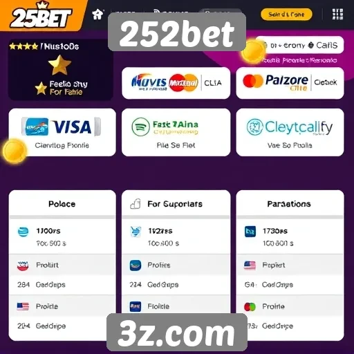 Métodos de pagamento disponíveis no 252bet